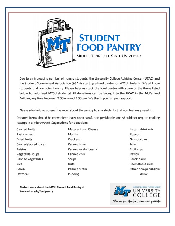 Mtsu Student Food Pantry Mymt